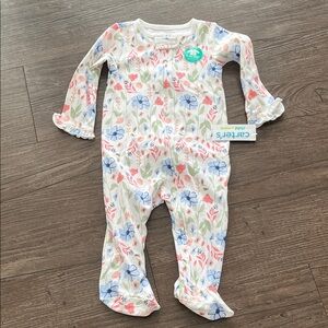 Carter's Floral Kids Footie in Pink and Blue Size 6-9 Month